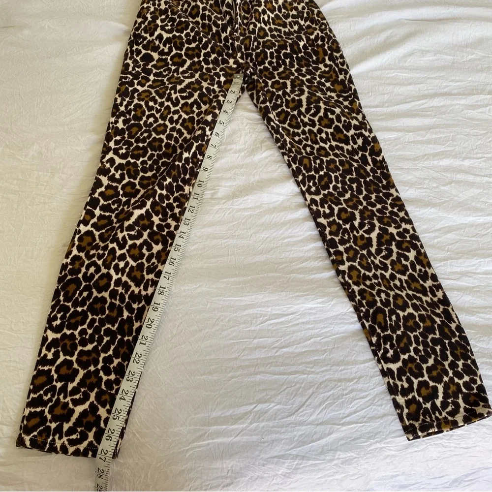 J. Crew 10” Toothpick Leopard Print With Perfecting Pockets size 24